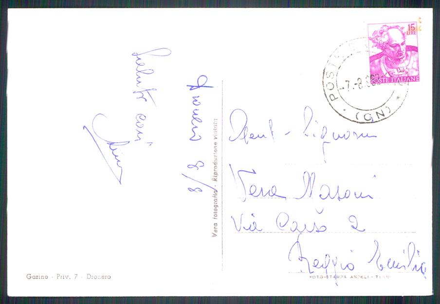 Cuneo Dronero Foto FG cartolina MZ1153 – retro