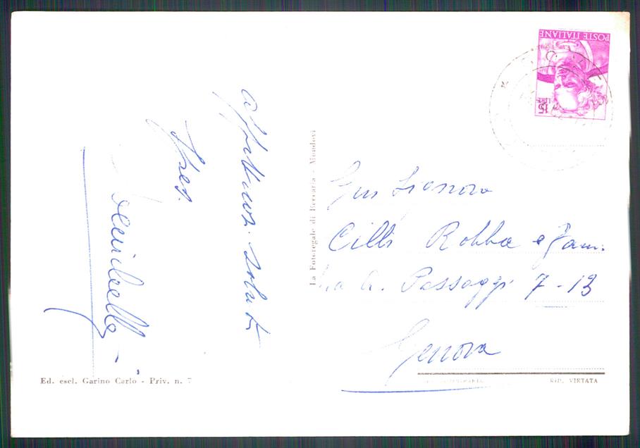 Cuneo Dronero Foto FG cartolina MZ1156 – retro