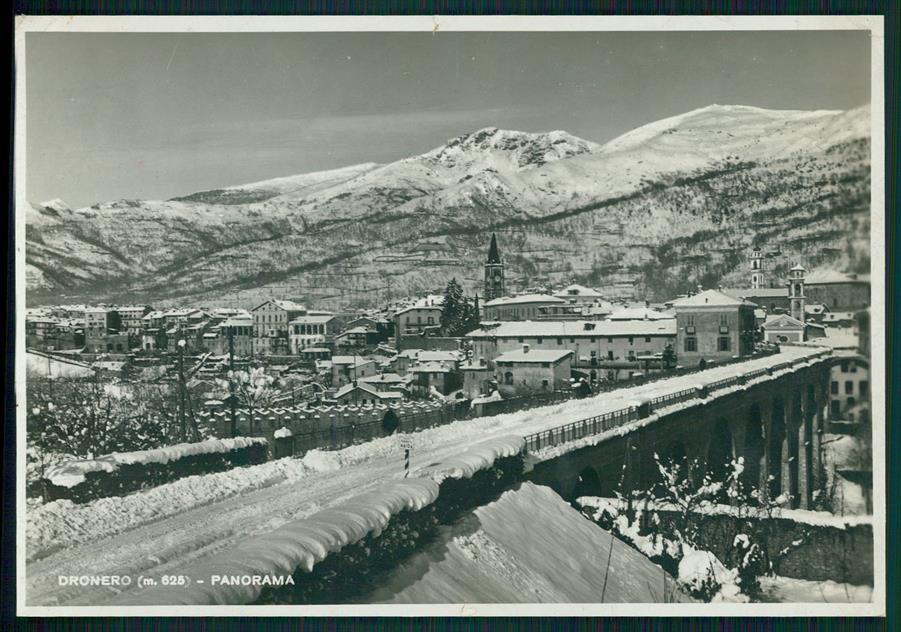 Cuneo Dronero Nevicata STRAPPINO Foto FG cartolina MZ1166 – fronte