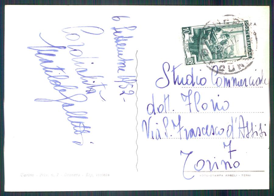 Cuneo Dronero Nuovo Ponte Foto FG cartolina MZ1171 – retro