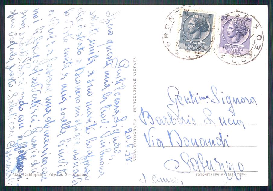 Cuneo Dronero Foto FG cartolina MZ1172 – retro