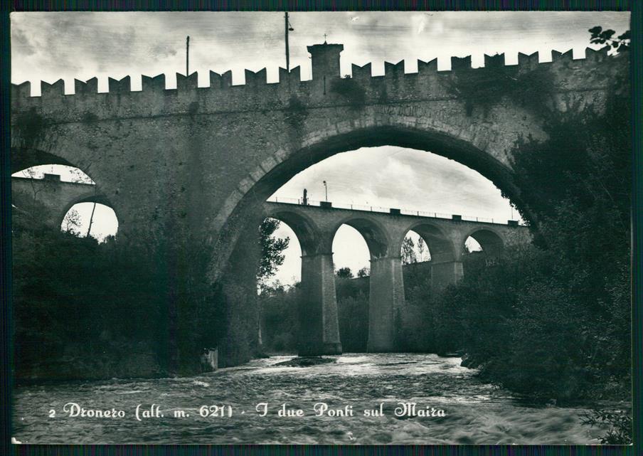 Cuneo Dronero Ponti sul Maira Foto FG cartolina MZ1178 – fronte