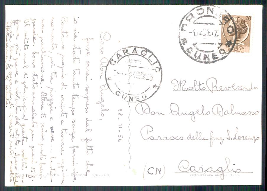Cuneo Dronero Ponti sul Maira Foto FG cartolina MZ1178 – retro