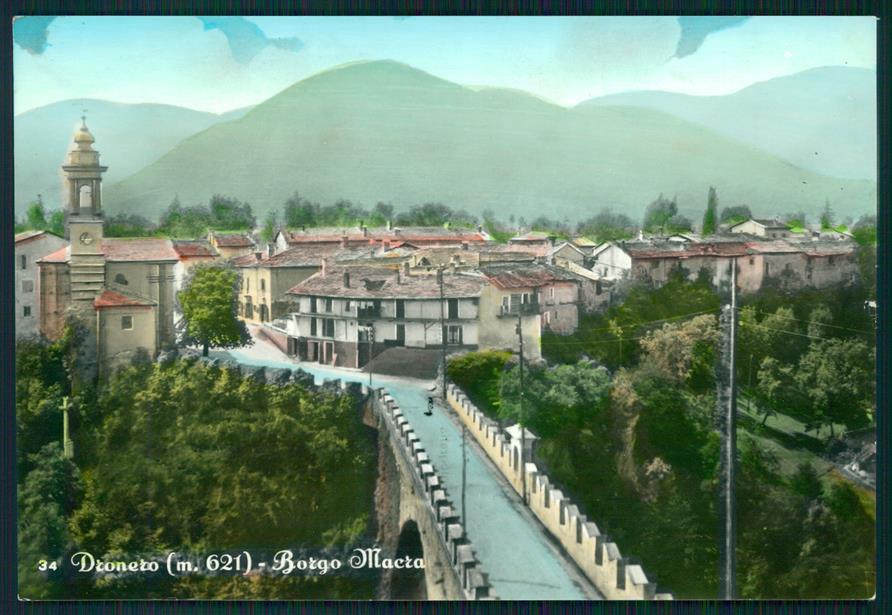 Cuneo Dronero Borgo Macra Foto FG cartolina MZ1179 – fronte