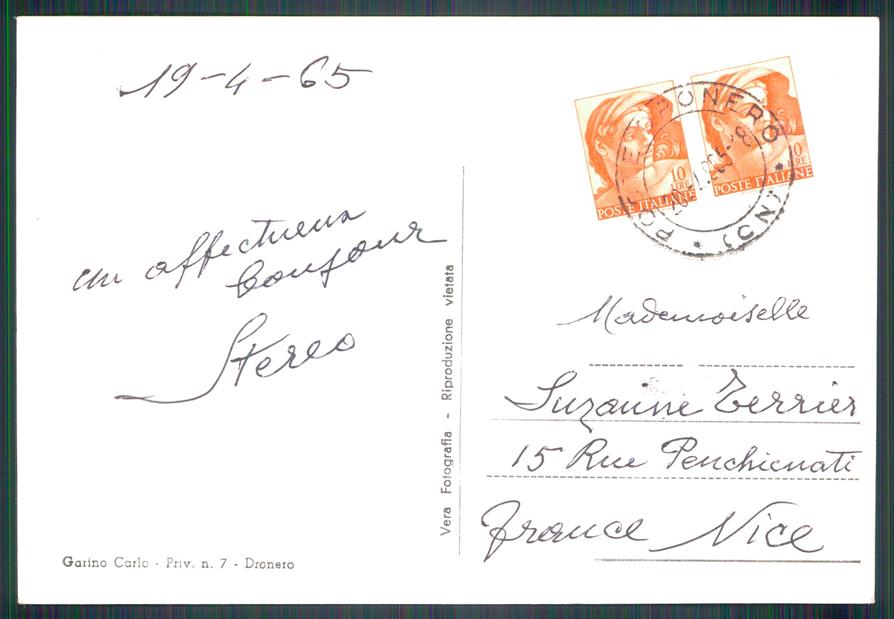 Cuneo Dronero Borgo Macra Foto FG cartolina MZ1179 – retro