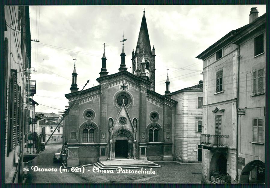 Cuneo Dronero Chiesa Parrocchiale Foto FG cartolina MZ1183 – fronte