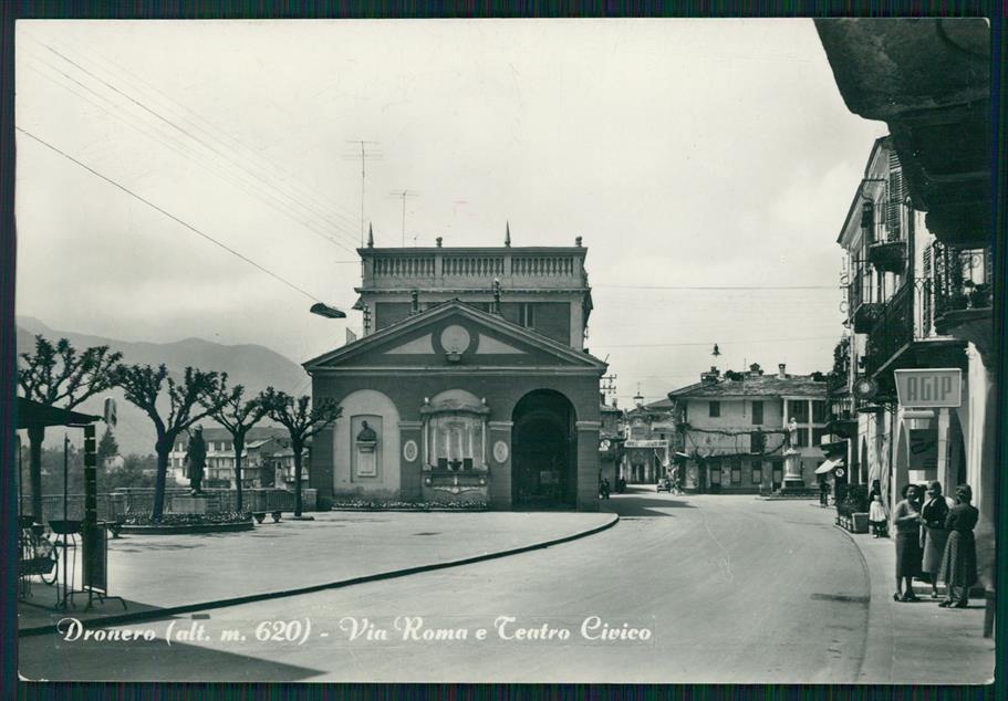 Cuneo Dronero Teatro Civico Foto FG cartolina MZ1185 – fronte