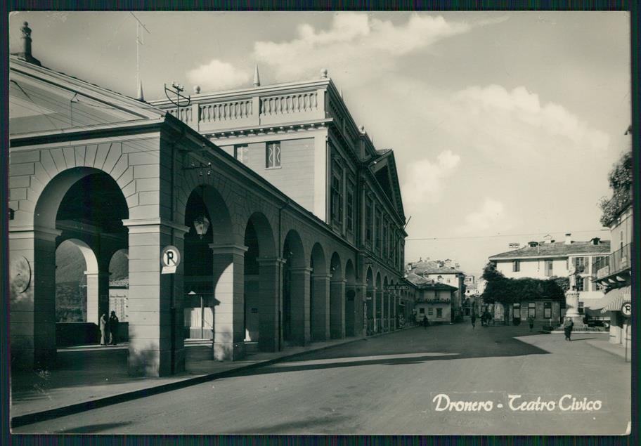 Cuneo Dronero Teatro Civico Foto FG cartolina MZ1186 – fronte