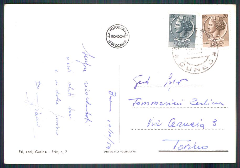 Cuneo Dronero Teatro Civico Foto FG cartolina MZ1186 – retro