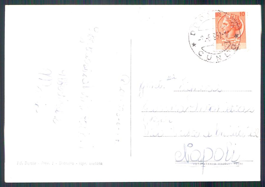 Cuneo Dronero Piazza Martiri della Libertà Foto FG cartolina MZ1187 – retro