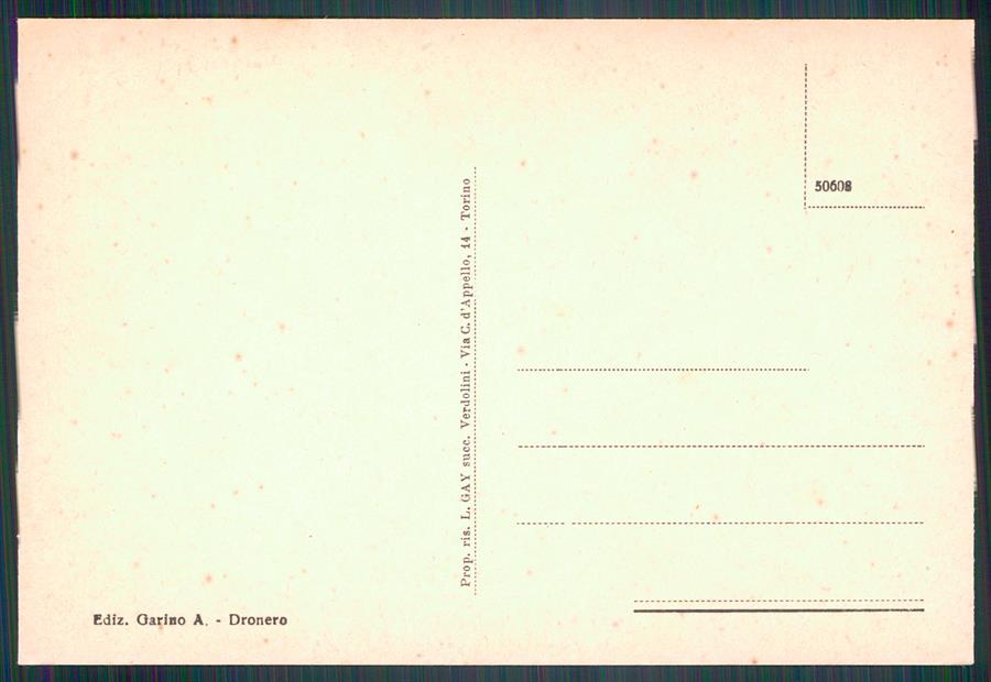 Cuneo Dronero Municipio Auto FG cartolina MZ1205 – retro