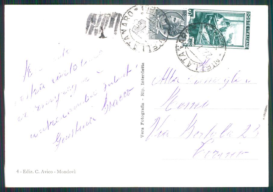 Cuneo Niella Tanaro Foto FG cartolina MZ1217 – retro