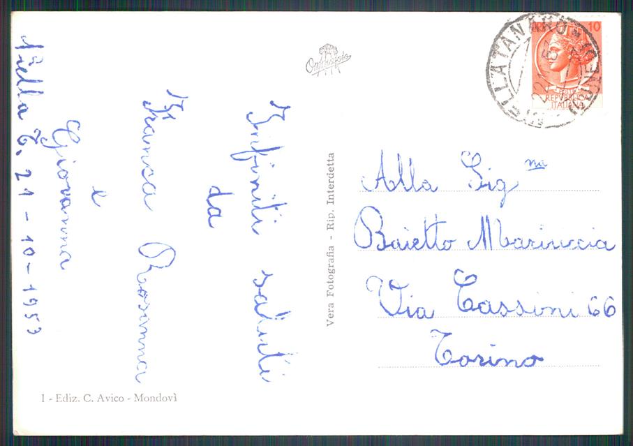 Cuneo Niella Tanaro Sant'Anna Auto Foto FG cartolina MZ1218 – retro