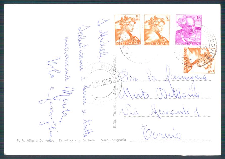 Cuneo San Michele Mondovì Foto FG cartolina MZ1221 – retro