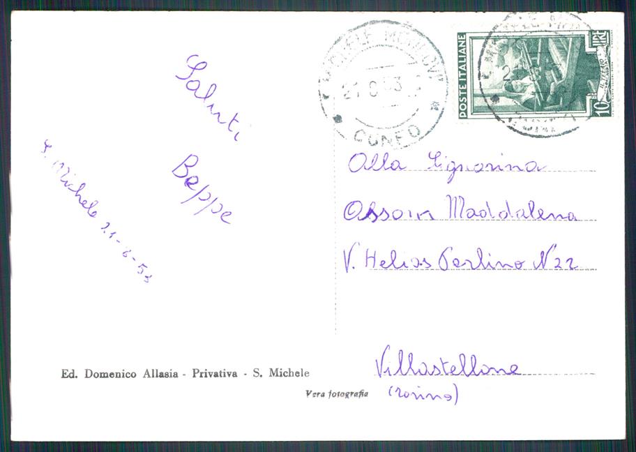 Cuneo San Michele Mondovì Foto FG cartolina MZ1225 – retro