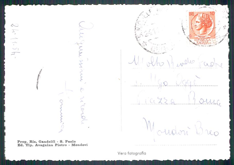 Cuneo San Michele Mondovì San Paolo Foto FG cartolina MZ1227 – retro