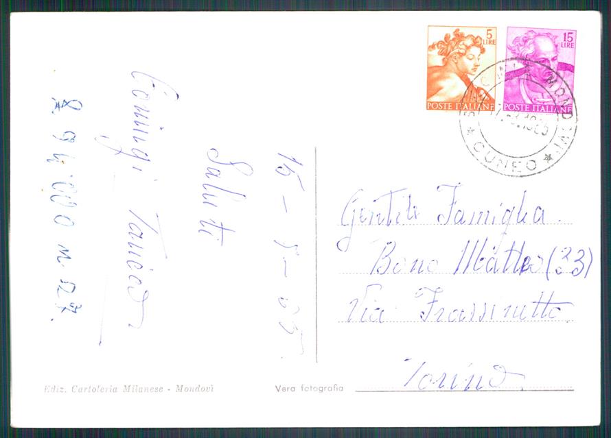 Cuneo San Michele Mondovì San Paolo Foto FG cartolina MZ1228 – retro