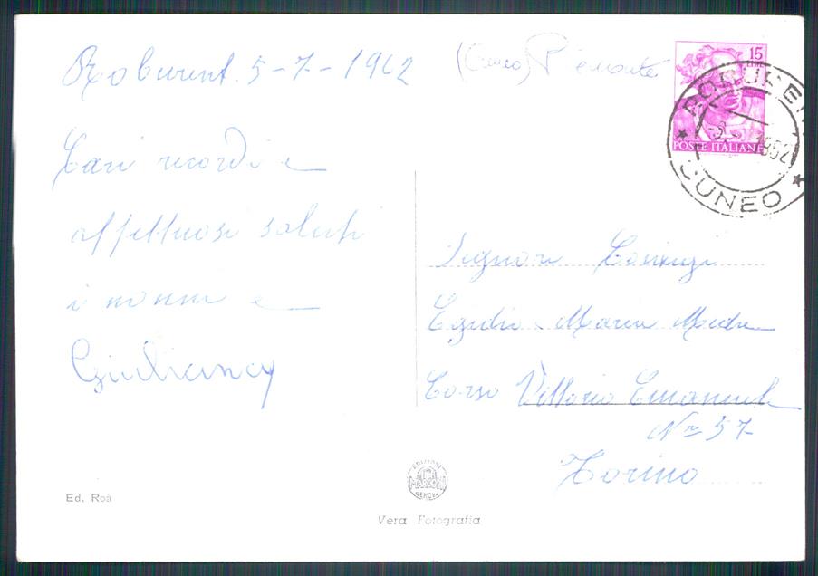 Cuneo Roburent Foto FG cartolina MZ1235 – retro