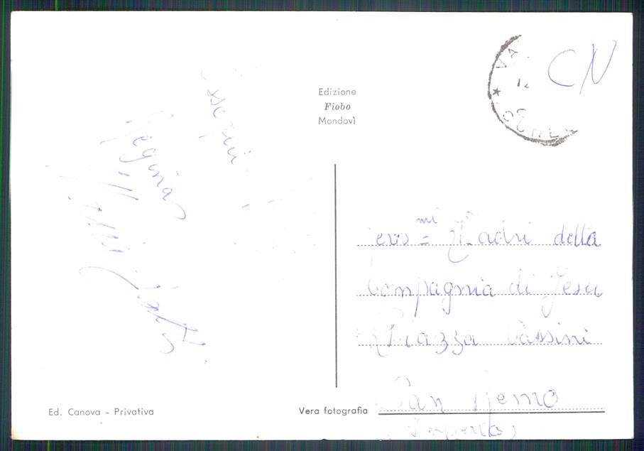 Cuneo Pamparato Valcasotto Foto FG cartolina MZ1241 – retro