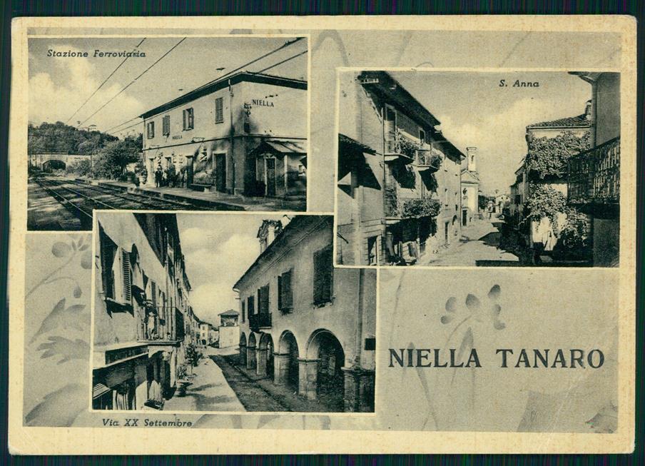 Cuneo Niella Tanaro Stazione PIEGA FG cartolina MZ1247 – fronte