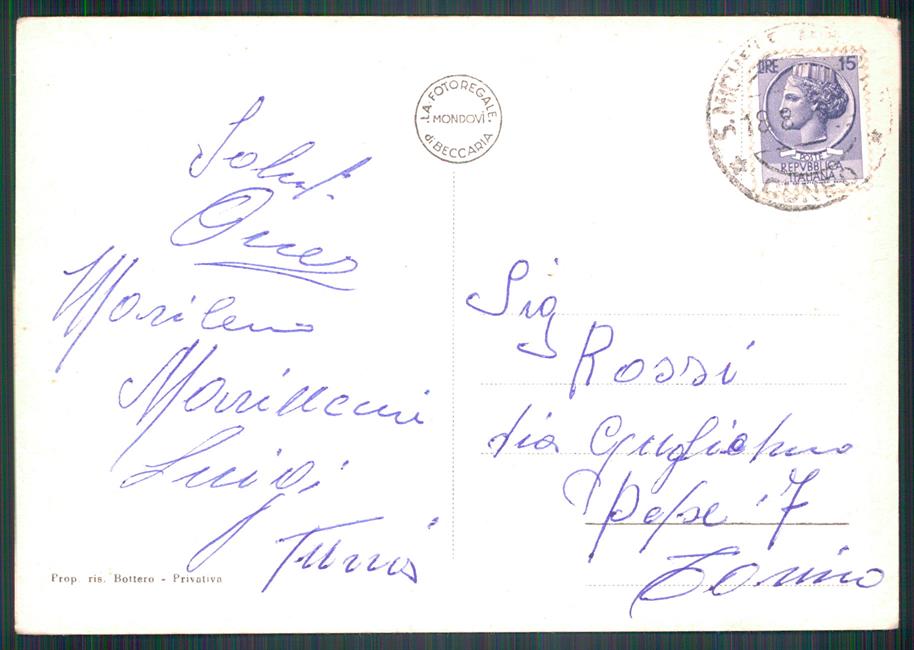 Cuneo San Michele Mondovì FG cartolina MZ1249 – retro