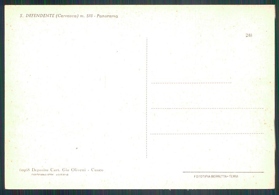 Cuneo Cervasca San Defendente FG cartolina MZ1261 – retro