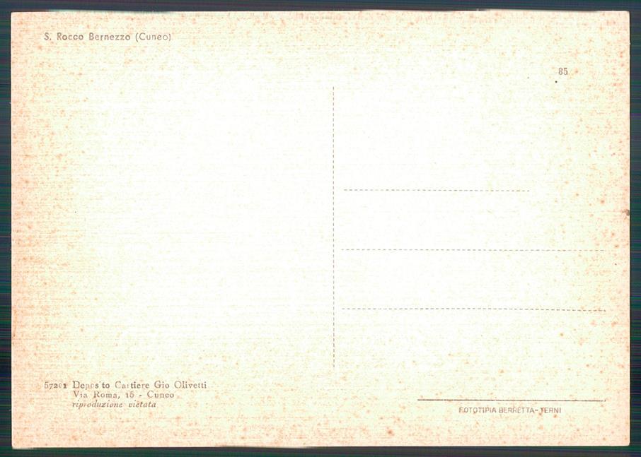 Cuneo Bernezzo San Rocco FG cartolina MZ1269 – retro