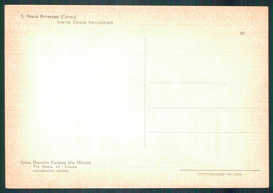 Cuneo Bernezzo San Rocco FG cartolina MZ1271 – retro