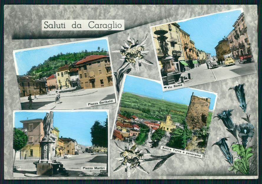 Cuneo Caraglio Saluti da Foto FG cartolina MZ1274 – fronte