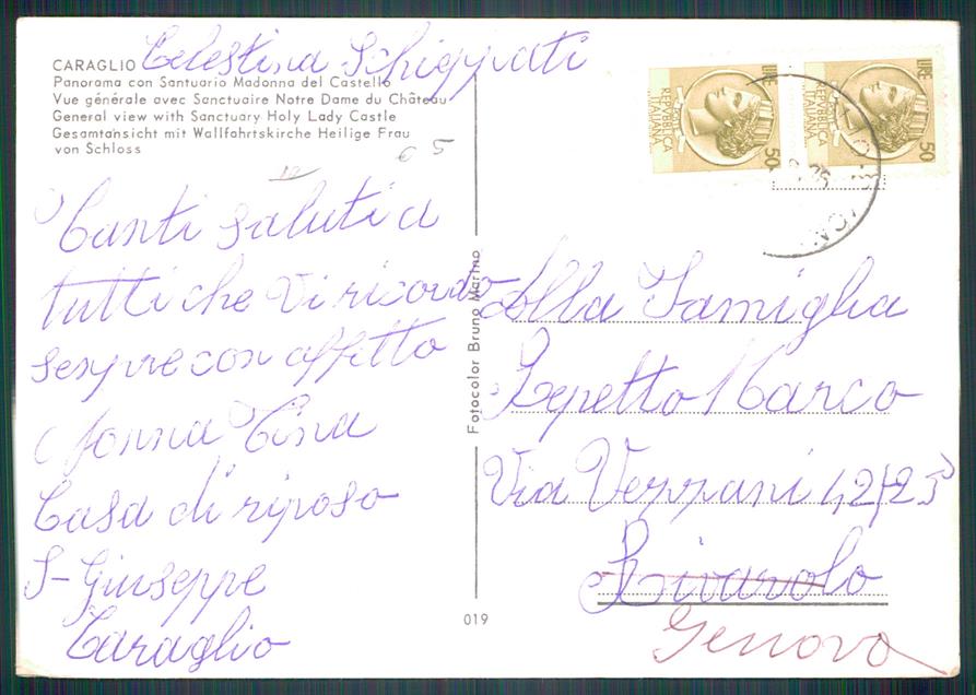 Cuneo Caraglio ANGOLINO SCOLLATO Foto FG cartolina MZ1290 – retro