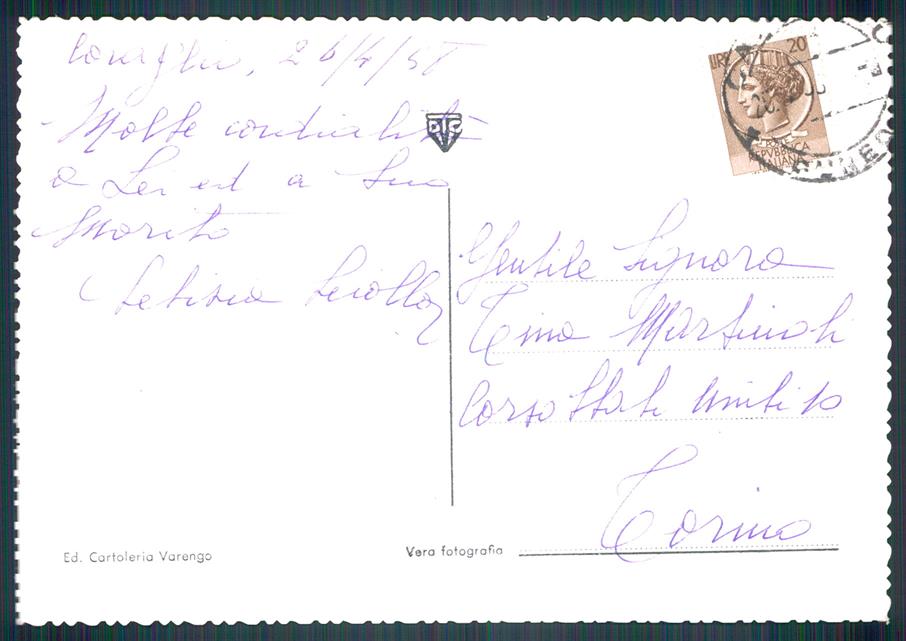 Cuneo Caraglio Foto FG cartolina MZ1304 – retro