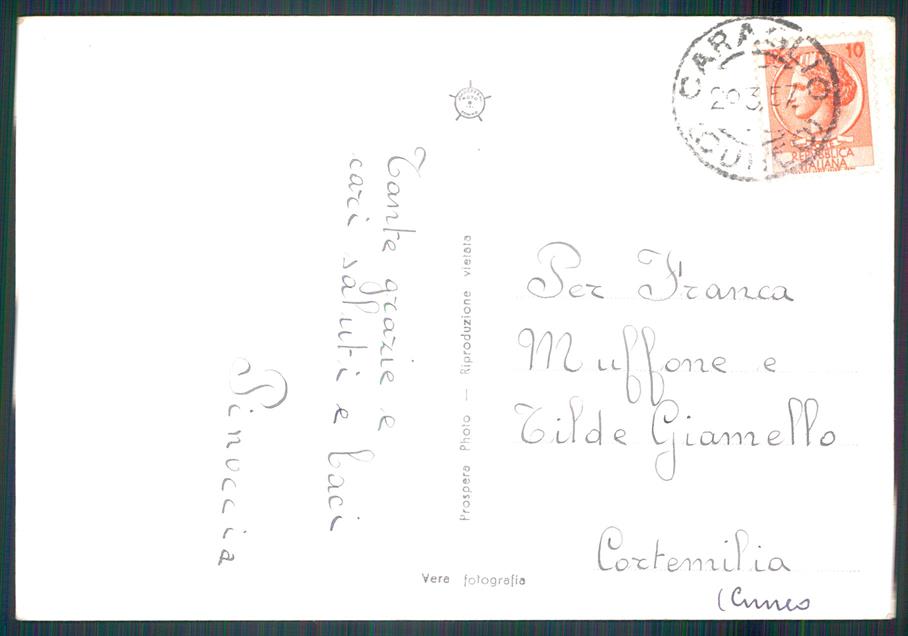 Cuneo Caraglio Foto FG cartolina MZ1313 – retro