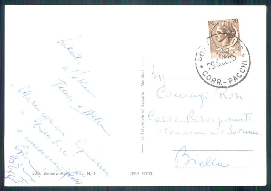 Cuneo Caraglio Foto FG cartolina MZ1317 – retro