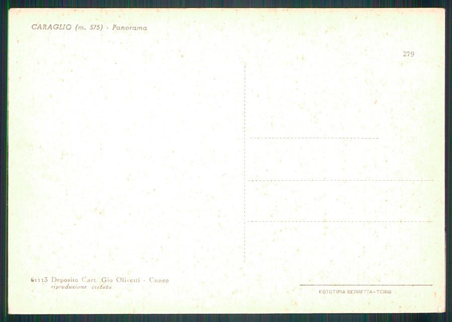 Cuneo Caraglio FG cartolina MZ1343 – retro