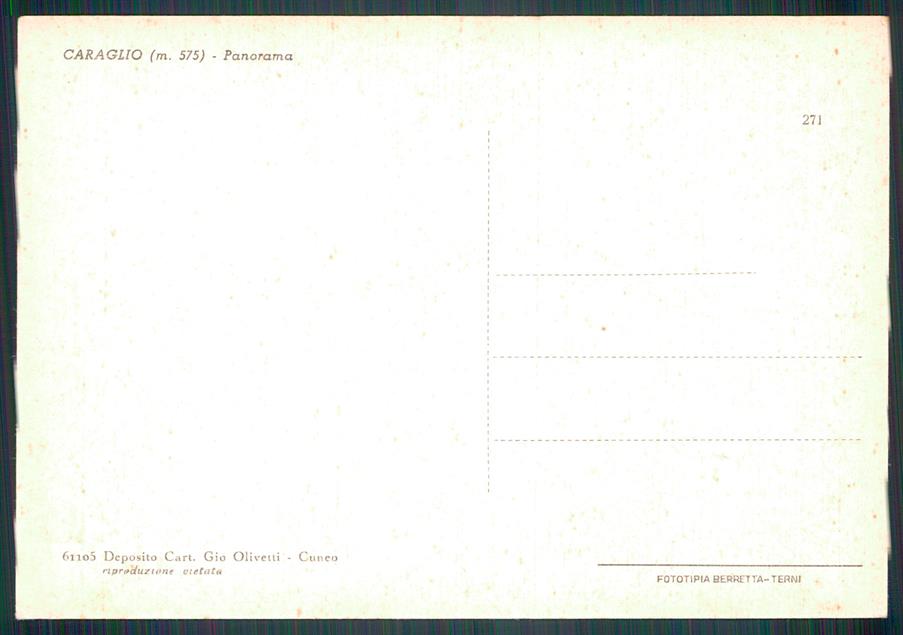 Cuneo Caraglio FG cartolina MZ1347 – retro