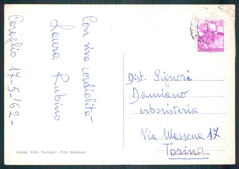 Cuneo Caraglio FG cartolina MZ1348 – retro