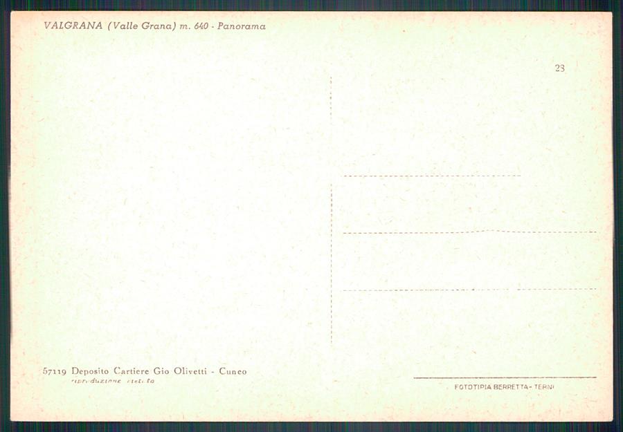 Cuneo Valgrana FG cartolina MZ1364 – retro