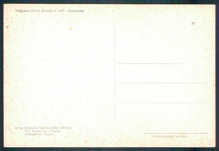 Cuneo Valgrana FG cartolina MZ1366 – retro