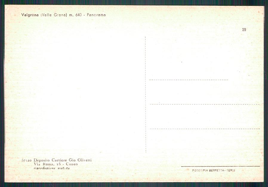 Cuneo Valgrana FG cartolina MZ1368 – retro