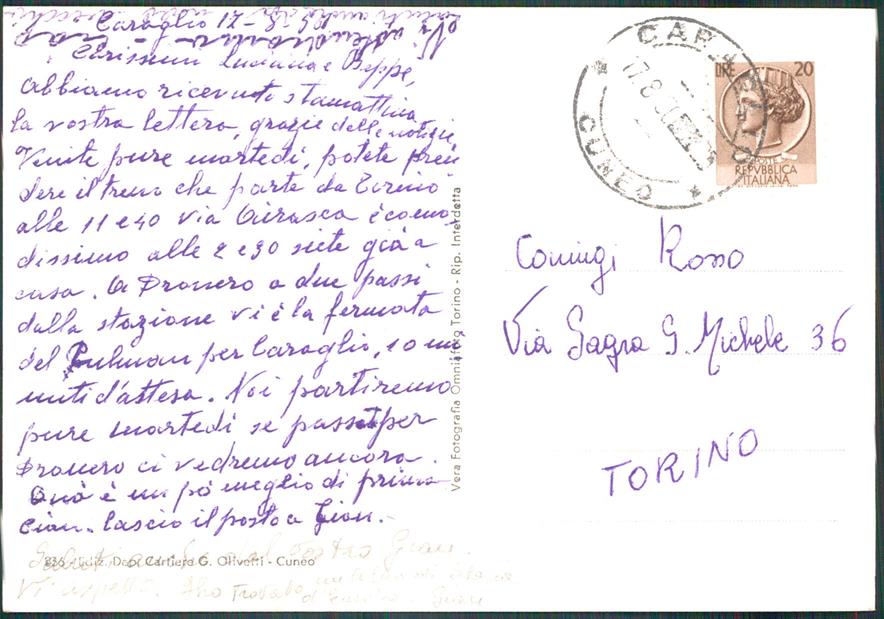 Cuneo Valgrana Montemale Castello PIEGHINA Foto FG cartolina MZ1376 – retro