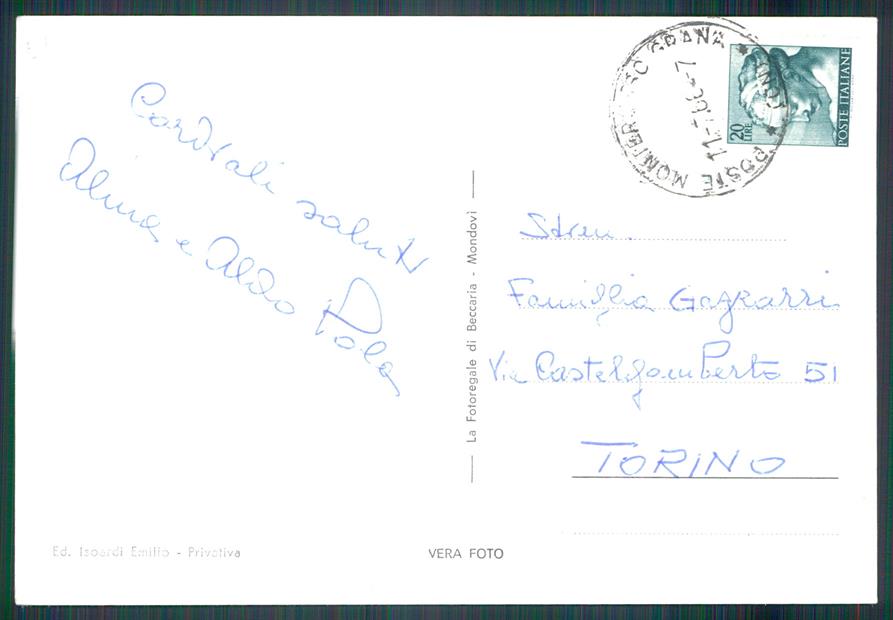 Cuneo Monterosso Grana Foto FG cartolina MZ1388 – retro