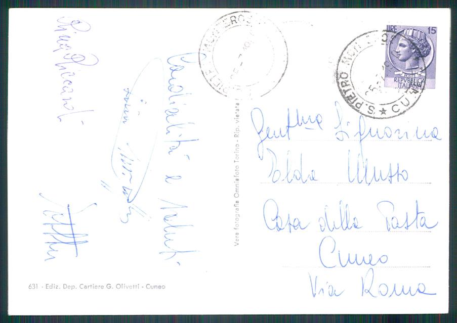 Cuneo Monterosso Grana San Pietro Saretto Foto FG cartolina MZ1414 – retro