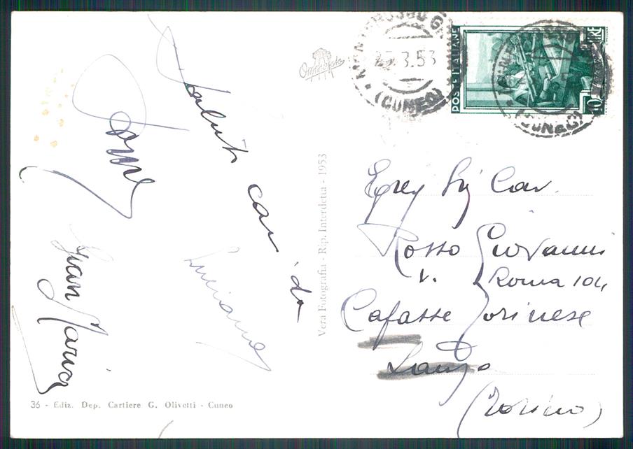 Cuneo Monterosso Grana San Pietro Foto FG cartolina MZ1420 – retro