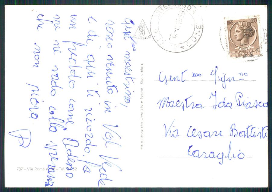 Cuneo Monterosso Grana San Pietro PIEGHINA Foto FG cartolina MZ1425 – retro