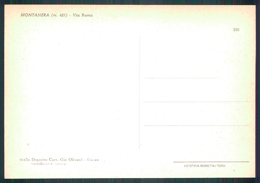 Cuneo Montanera Via Roma FG cartolina MZ1453 – retro
