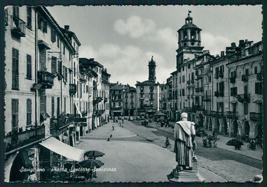 Cuneo Savigliano Piazza Santarosa Foto FG cartolina MZ1473 – fronte