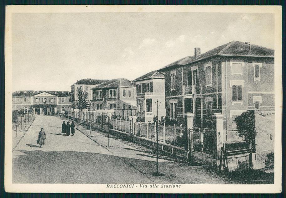 Cuneo Racconigi Via della Stazione FG cartolina MZ1483 – fronte
