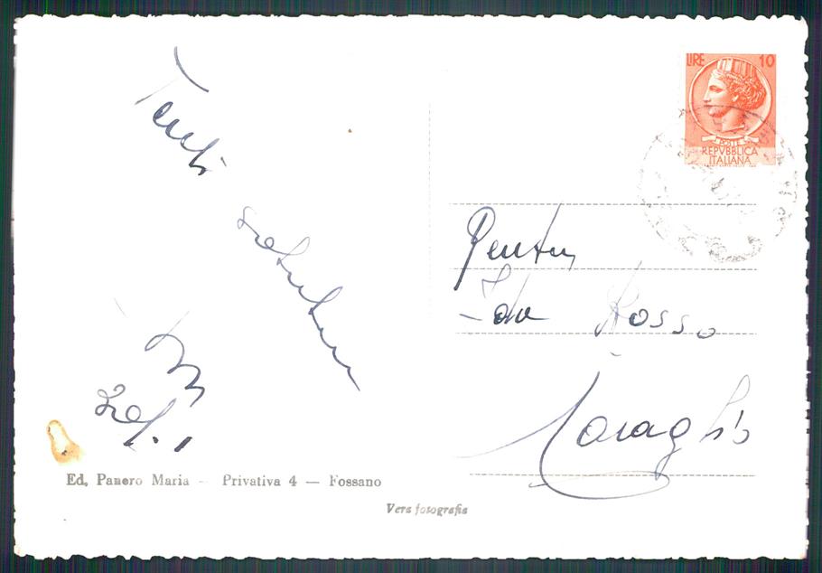 Cuneo Fossano Viadotto sulla Stura Foto FG cartolina MZ1486 – retro