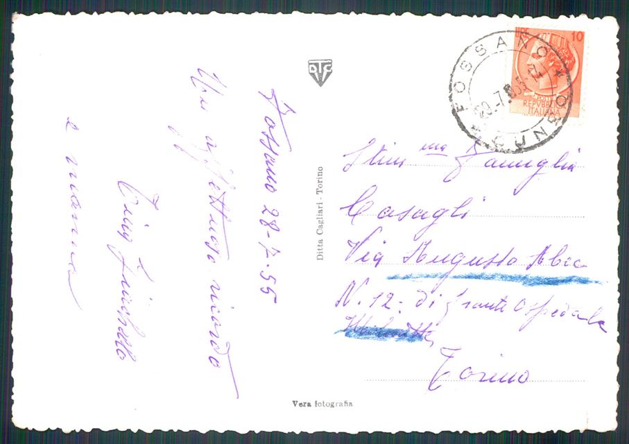 Cuneo Fossano Via Roma Auto Foto FG cartolina MZ1499 – retro