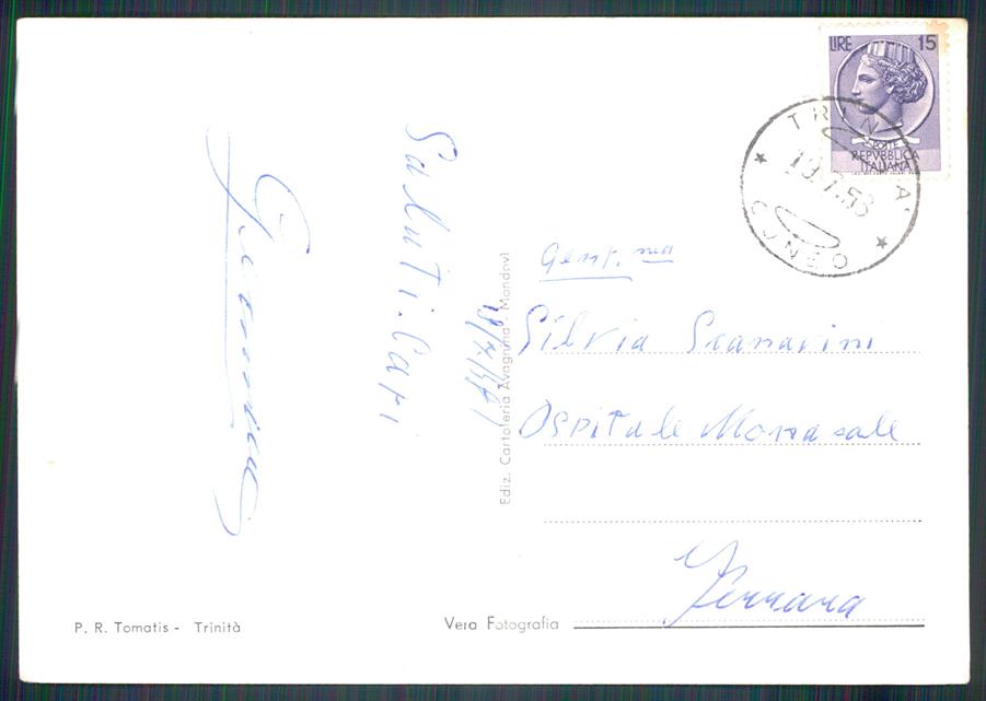 Cuneo Trinità Foto FG cartolina MZ1509 – retro
